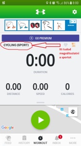 Workout start screen - sport settings